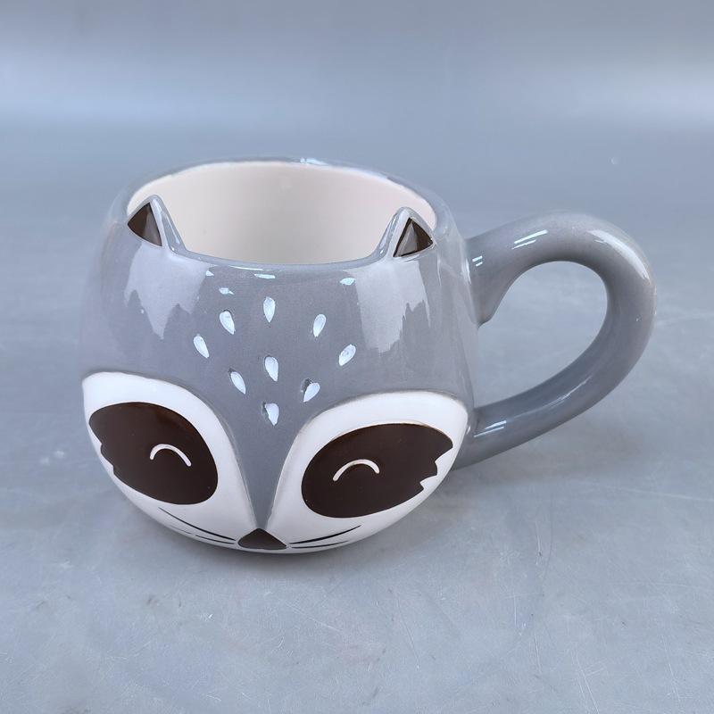 Cartoon Cute Ceramic Mug Gift Home Sloth With Handle Breakfast Cereal Cup Milk Cup