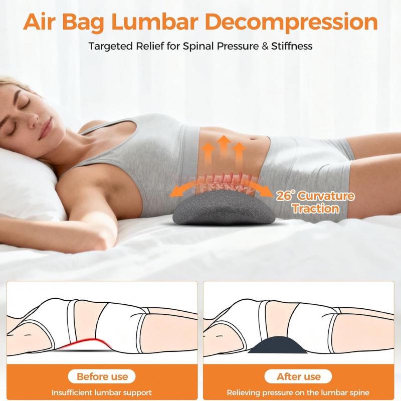 Přeshraniční vyhřívaný masážní bederní polštář z paměťové pěny pro spánek a podporu pasu