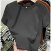 Women's Fashion Casual Summer Spring Solid Color Print Short Sleeve O-Neck Blouses Shirts