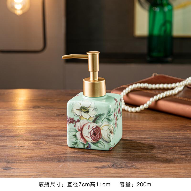 American ceramic hand sanitizer bottle bathroom homestay hotel shower gel empty bottle separate bottle press  dispenser