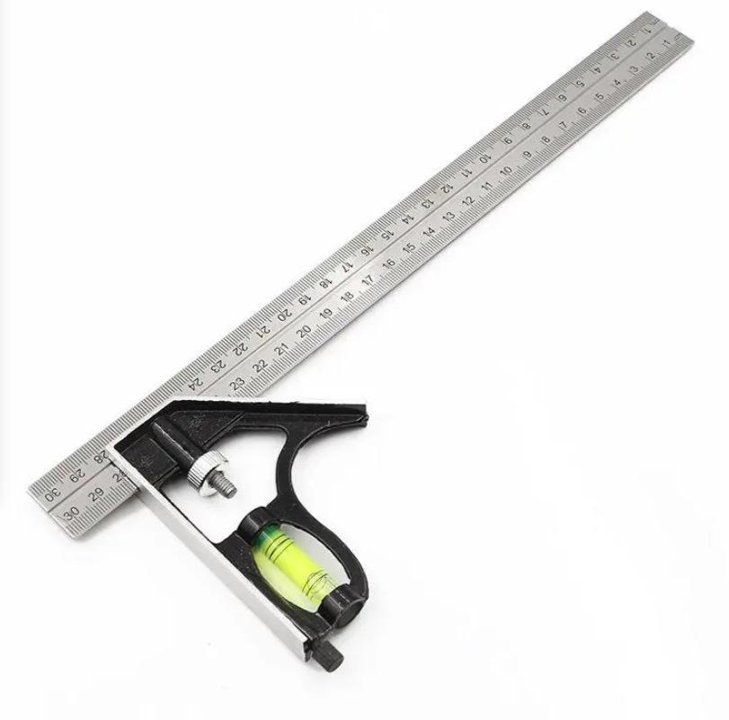 High-Precision 90° Woodworking Combination Square Ruler