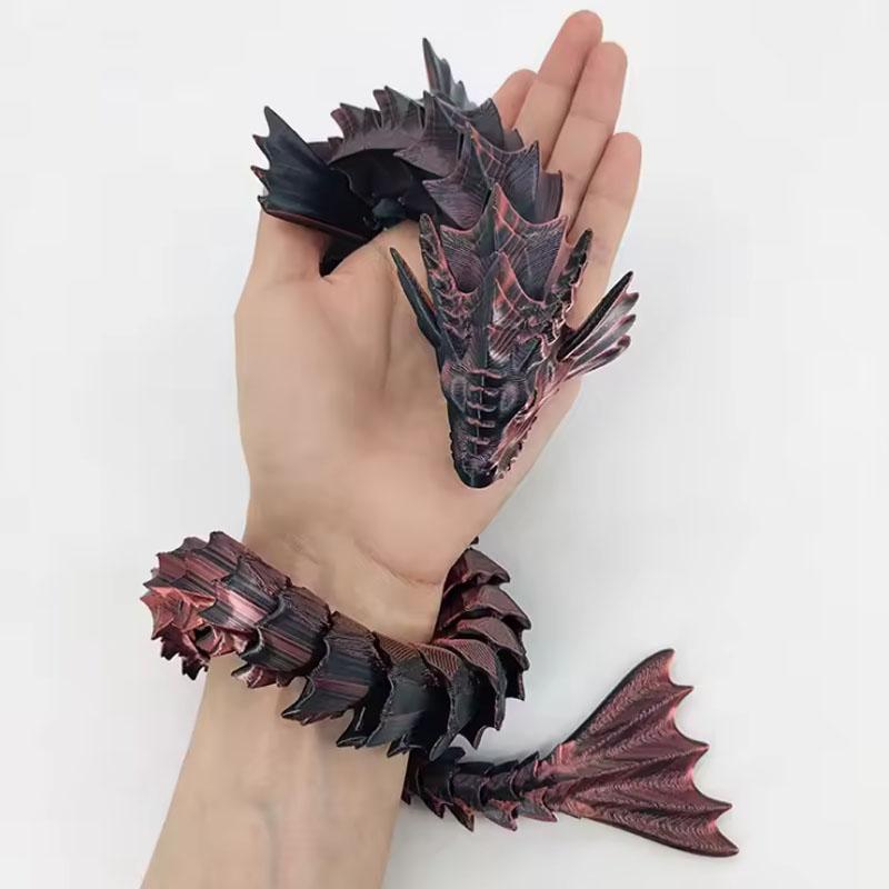 3D Printed Water Dragon Antistress Full Body Joints Creative Toys Crafts Ornaments Home Desktop Decoration Figurines Statue Gift