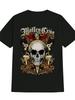 Black Polyester Men's Vintage Band Graphic Tee | Casual Crew Neck T-Shirt