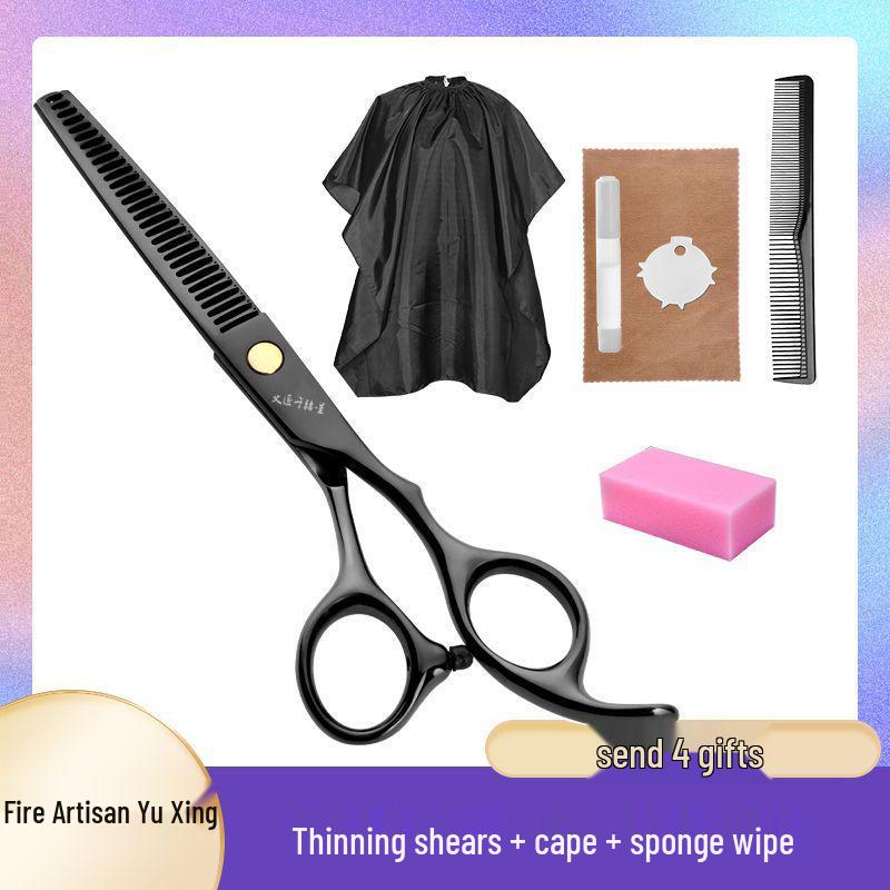 Professional Hairdressing Scissors Set: Flat Teeth, Cutting, and Thinning Scissors - Free Shipping