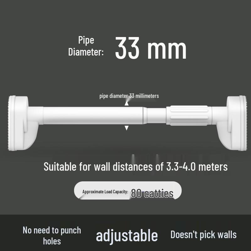 Retractable No-Drill Balcony Clothes Drying Rod, 304 Stainless Steel Hanger for Home Use