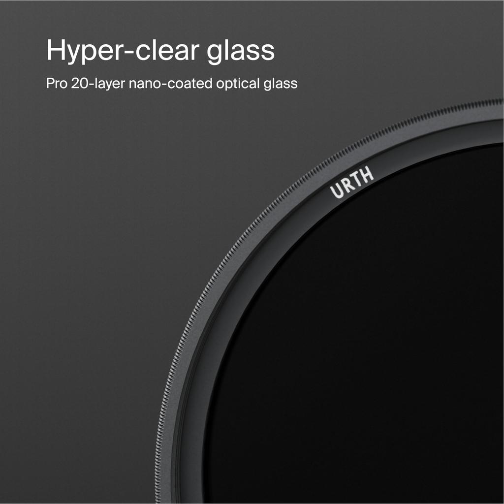 Urth 55mm ND1000 Lens Filter 10 Stop Fixed ND Lens Filter Transmittance 20 Layer Nano Optical Glass (Plus+) (High / Coating)