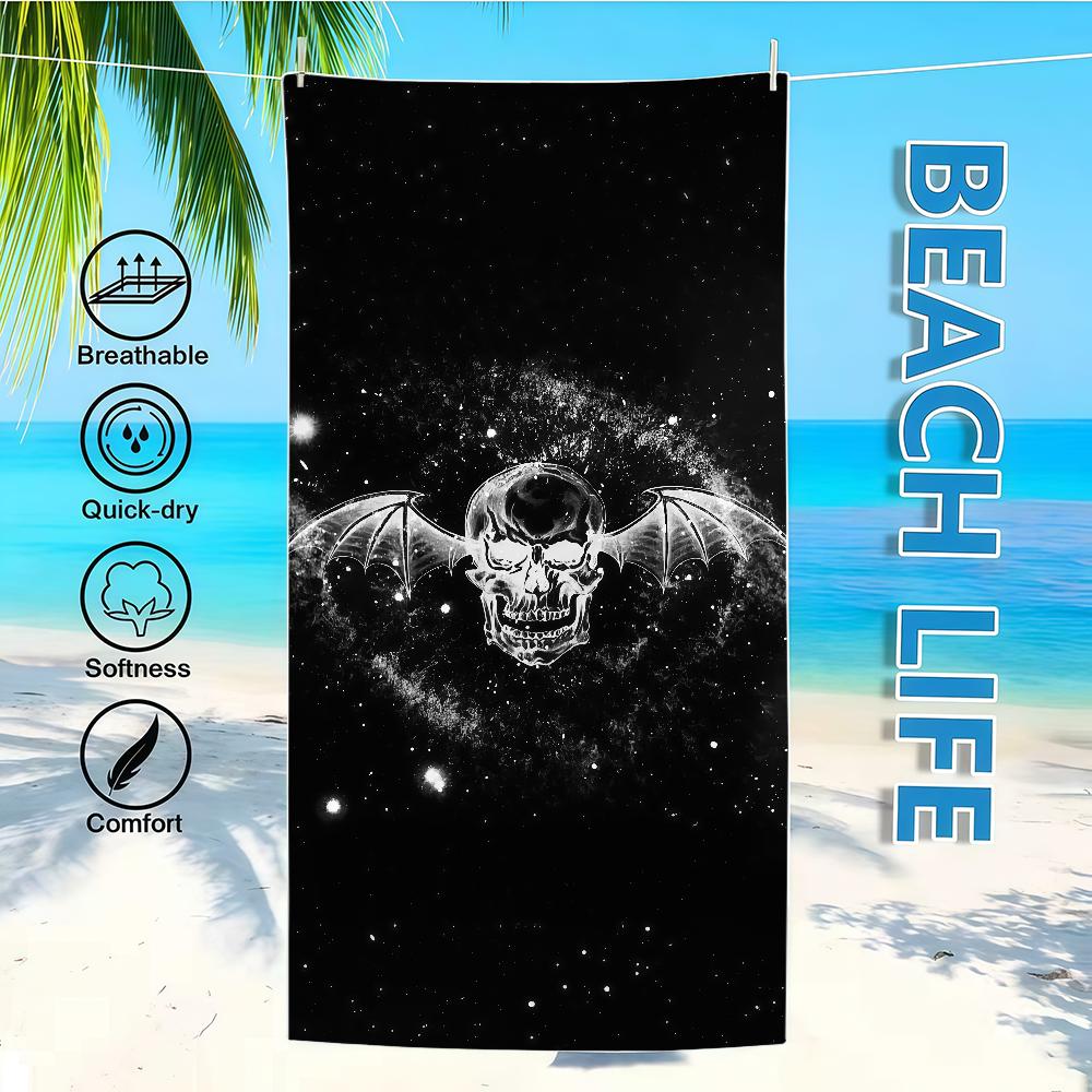Sevenfold Towel Textile Bathrobe Beach Quick-Drying Lightweight Portable Camping A-Avenged Swim Rock Band Pool Travel