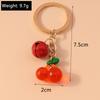 Cute Resin Cherry Keychain Simulation Fruit Key Rings Pendant for Women Girls Handbag Decor DIY Key Chain Jewelry Gifts