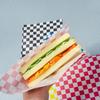 100Pcs Grid Pattern Sandwich Wrapping Paper Square 22cm Hamburger Packaging Paper Oil-Proof Professional Deli Basket Liners