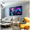 Fantasy Pink Neon Color Landscape Wall Art Canvas Paintings Japanese Anime Cyberpunk Poster Prints Pictures For Home Decoration