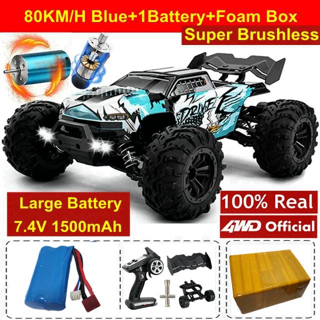 Nowe szybkie wyścigi terenowe 4WD RC samochód 50 KM/H lub 80 KM/H super bezszczotkowe szybkie radio 4x4 Off Road superszybkie wyścigi Drift zdalnie sterowana ciężarówka pojazd