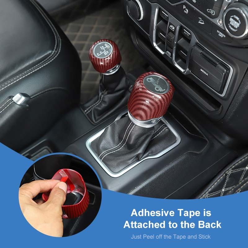 Car 4WD Gear Head Decoration Cover Stickers For Jeep Wrangler JL for JT Gladiator 2018 Up ABS Interior Accessories
