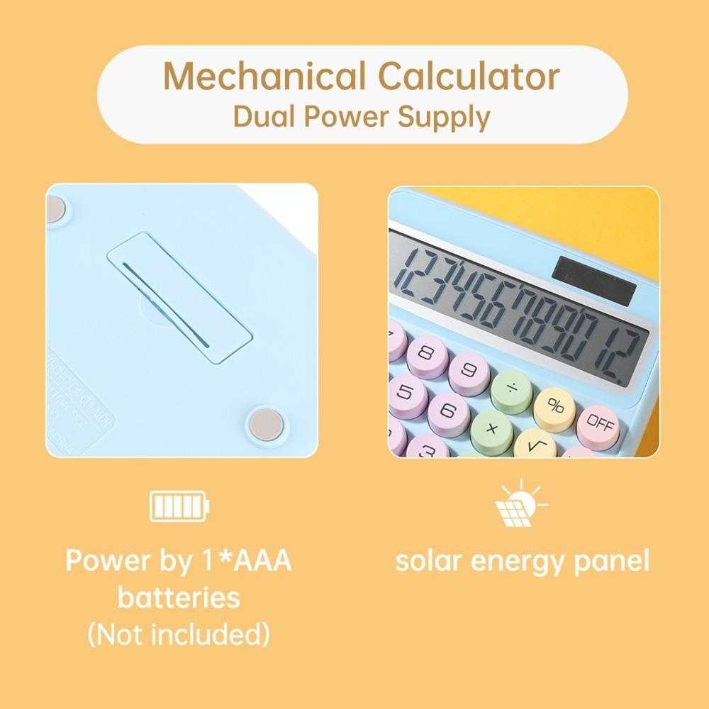 12 Digit Mechanical Calculator ABS Desk Calculator Large Desktop Calculator Business