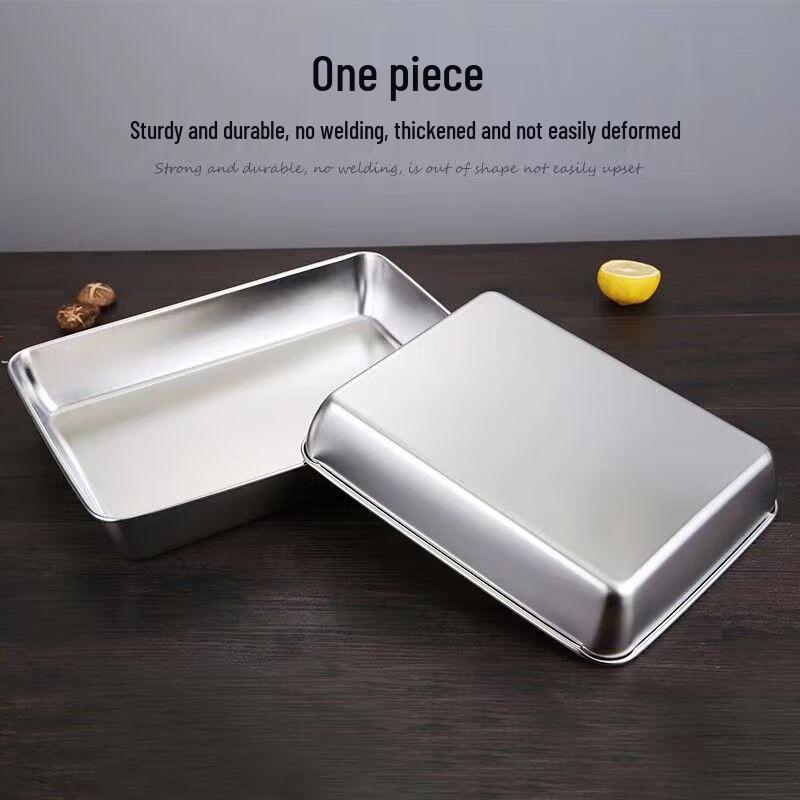 Sikezhuo Stainless Steel Deep Storage & Serving Trays (2-Pack)