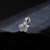 Right Grand ASTM F136 Titanium 5 CZ Flower Lip Labret Monroe Stud 16G Floral Cartilage Helix Earring Flat Back Piercing Jewelry