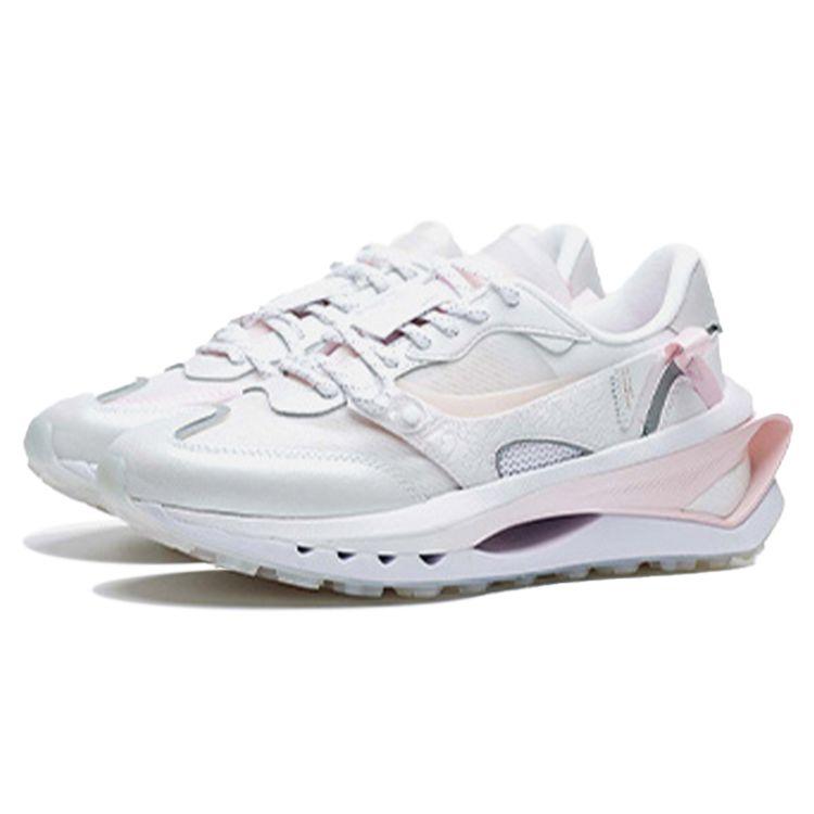 Li Ning Fangyuan Premium Sakura Limited Edition Retro Low-Top Sports Casual Shoes Women Sneakers White Pink AGCS122-1