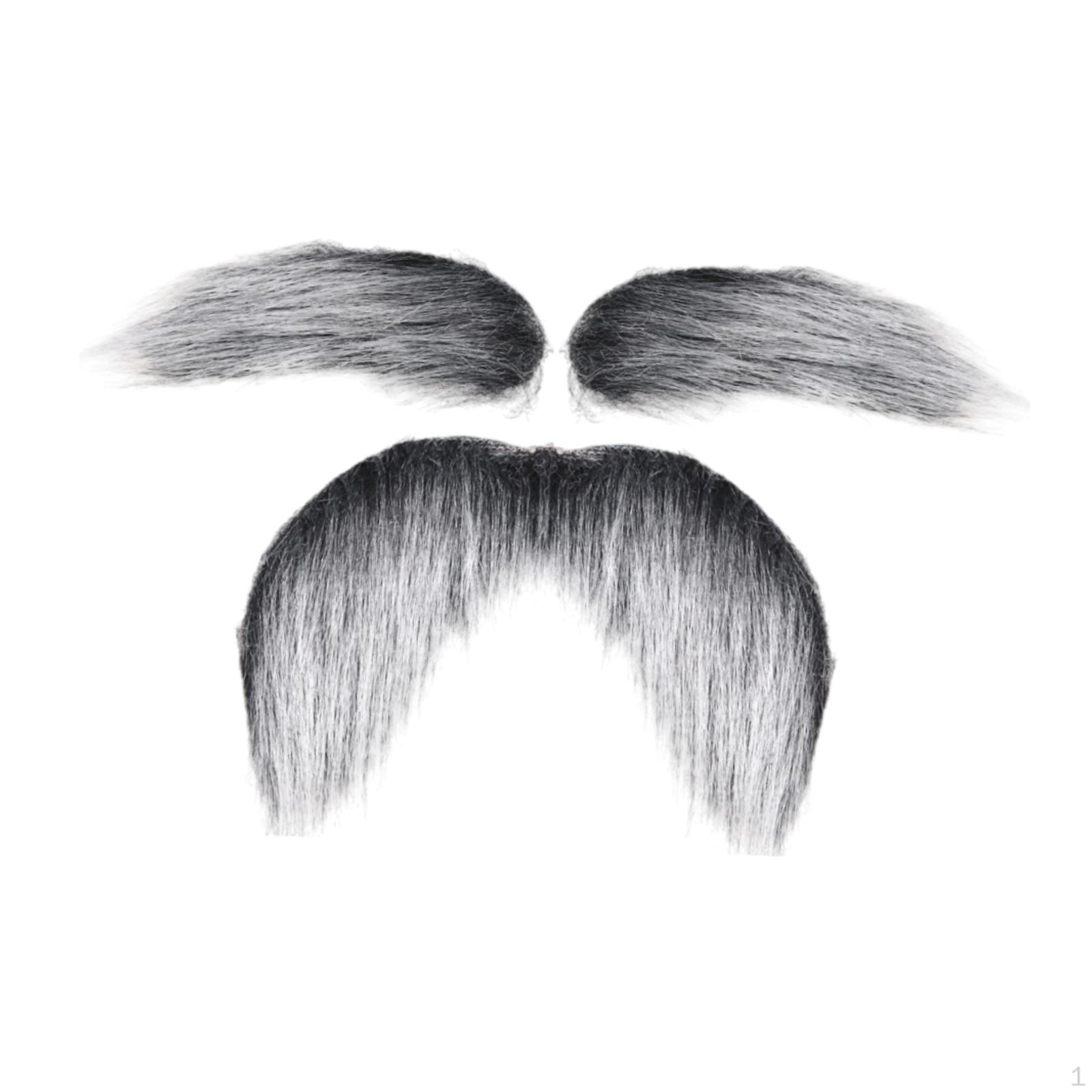 

Поддельные усы брови костюм аксессуары декор сделай сам макияж для карнавала праздничный gray white