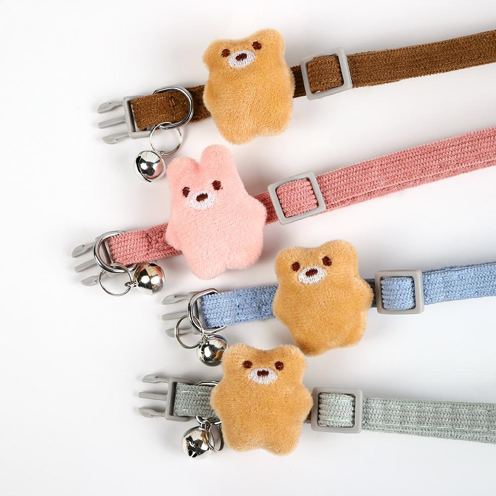 Adjustable Pet Collar with Bell - Soft Comfortable Dog Collar, Adjustable Puppy Collar, Durable Pet Neckband