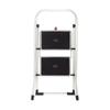 Marche Pied Pliant HAILO K30 2 Marches En Aluminium Avec Tapis Antidérapant Et Garde-corps Ergonomique