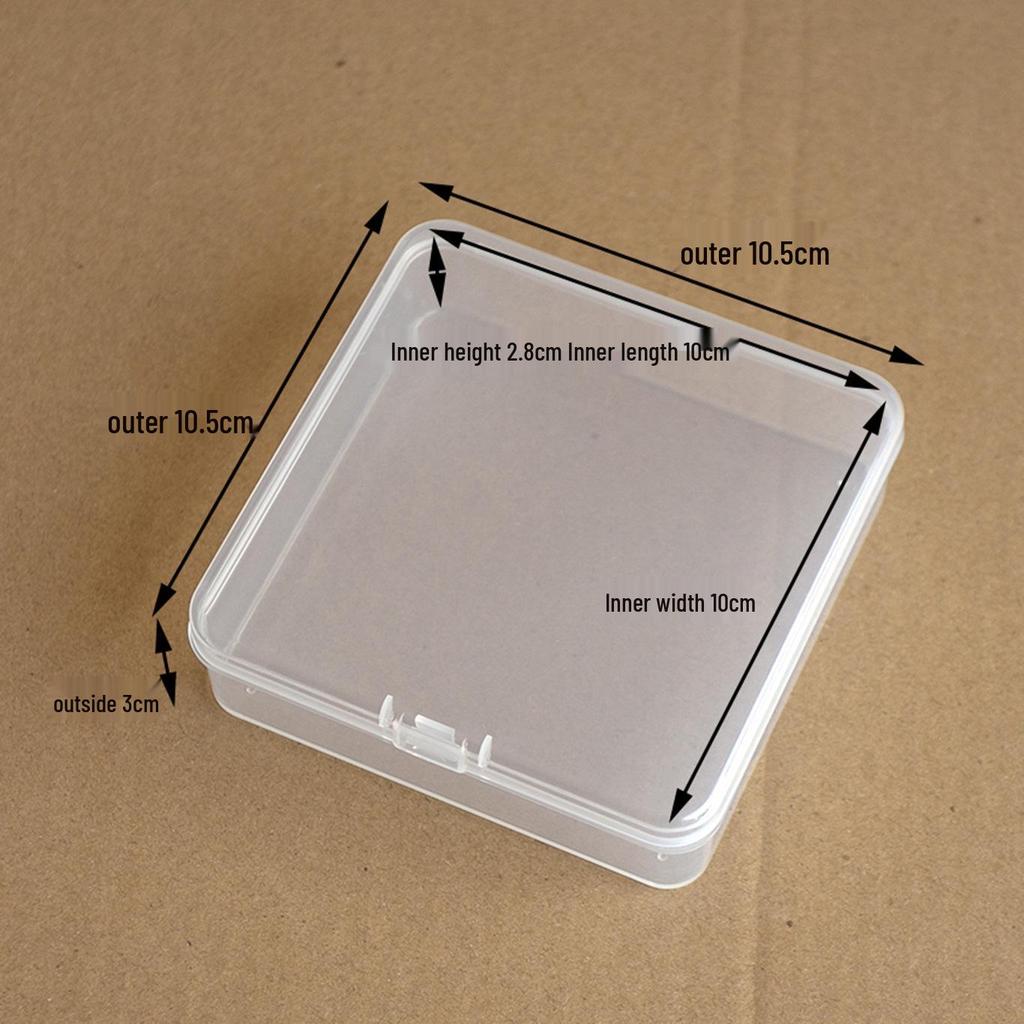 5.5cm Translucent PP Plastic Box with Lid for Beads, Jewelry, or Parts Storage