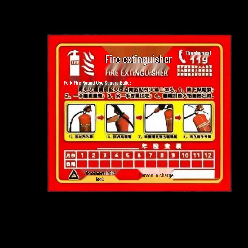 Brangdy PVC Fire Safety Instruction Sign