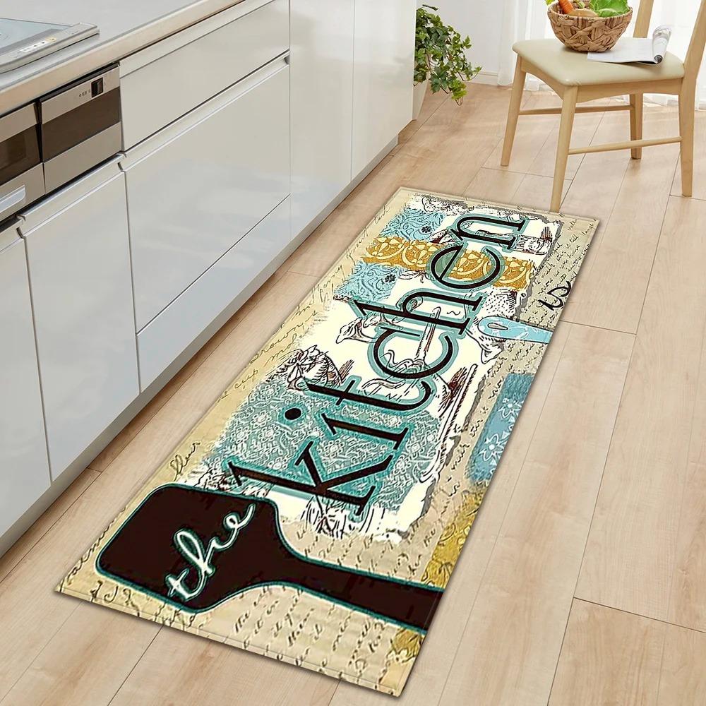 Tableware Pattern Home Kitchen Floor Mat Door Decoration Floor Mat