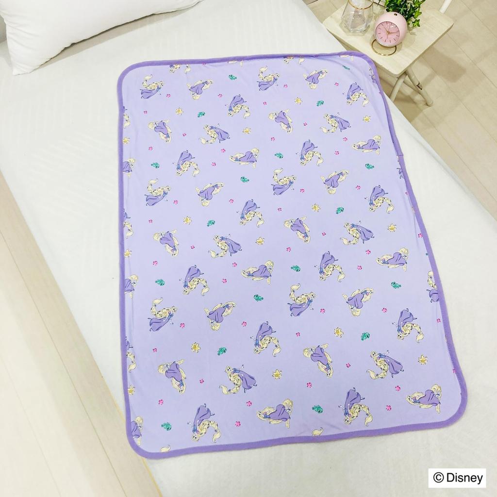 MORIPiLO Disney Rapunzel Cool Blanket, Summer Throw, 70x100cm, Purple, Disney Princess Character, by Morishita Makura