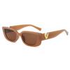 2025 V-Shaped Korean-Style Women's Hip-Hop Fashion Sunglasses - Small Square Frame