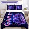 3pcs Custom Name Game Controller Bedding Set Duvet Cover Closure Includes 1 Duvet Cover & 2 Pillowcases, Soft and Comfortable for All Seasons.