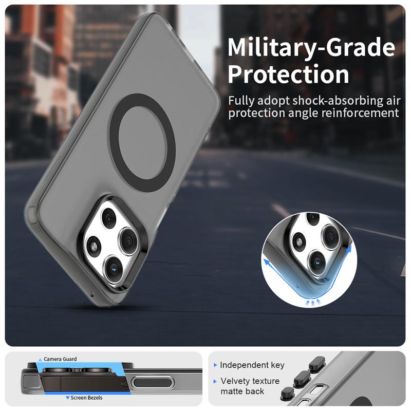 Magnetyczne etui do ładowania bezprzewodowego dla Motorola Moto G56 G86 Pokrowiec Kolory Cukierkowe Przezroczysta obudowa Fundas Coque