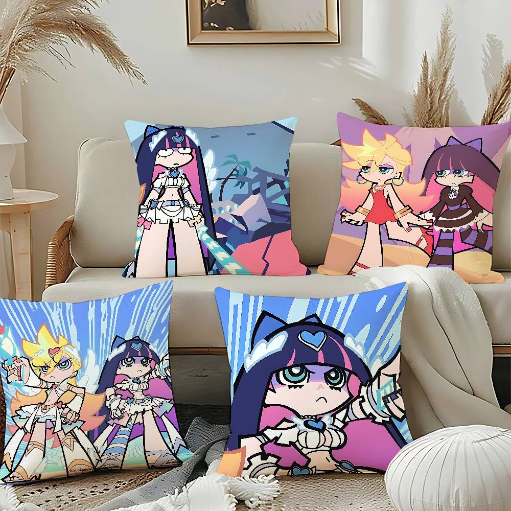Cute Anime Girl PPanty Stocking Throw Pillow Covers Pattern Cushion Cover Suitable For Sofa Bedroom Car Pillow Cover