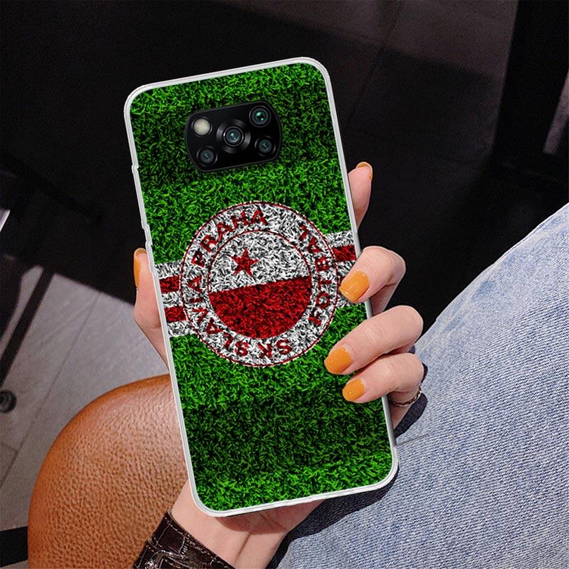 Sk Slavia Praha Czech Republic Phone Case For Xiaomi Poco X7 X6 X5 Pro F7 Ultra Redmi 15C 15 13C 13 12C 12 10 10A 10C 9 9A 9C 9T