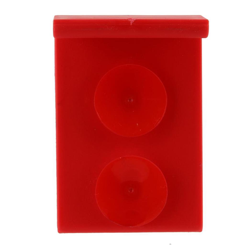 Les Trésors De Lily [Q4788] - Červený držák na houbičku 'Kočky' (lesklá kočka) - 8,5x10x7 cm