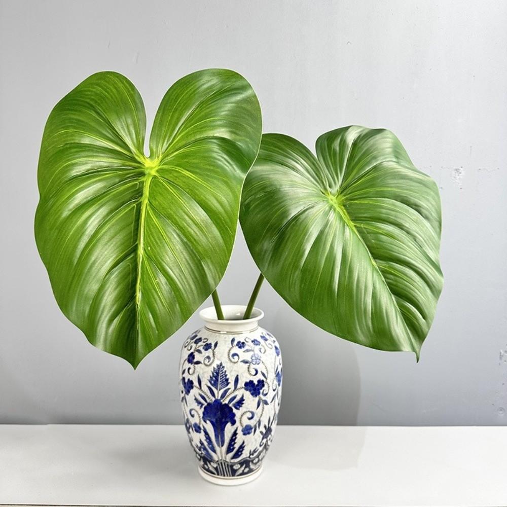 Green Plants Artificial Calla Leaves Lifelike Artificial Arrowroot Leaf Banana Leaf  Room Decor
