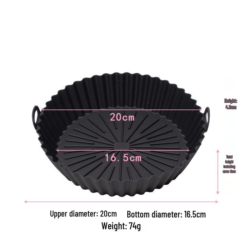 Customized Silicone Air Fryer Baking Pan, High-Temp Resistant, Reusable, Oven & Microwave Safe