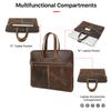 CONTACT'S FAMILY Men Briefcase Genuine Leather Laptop Bag For Air 13 M1 M2 M3 M4 Macbook Pro 14 Macbook 15 16 Inch Handbag Tote