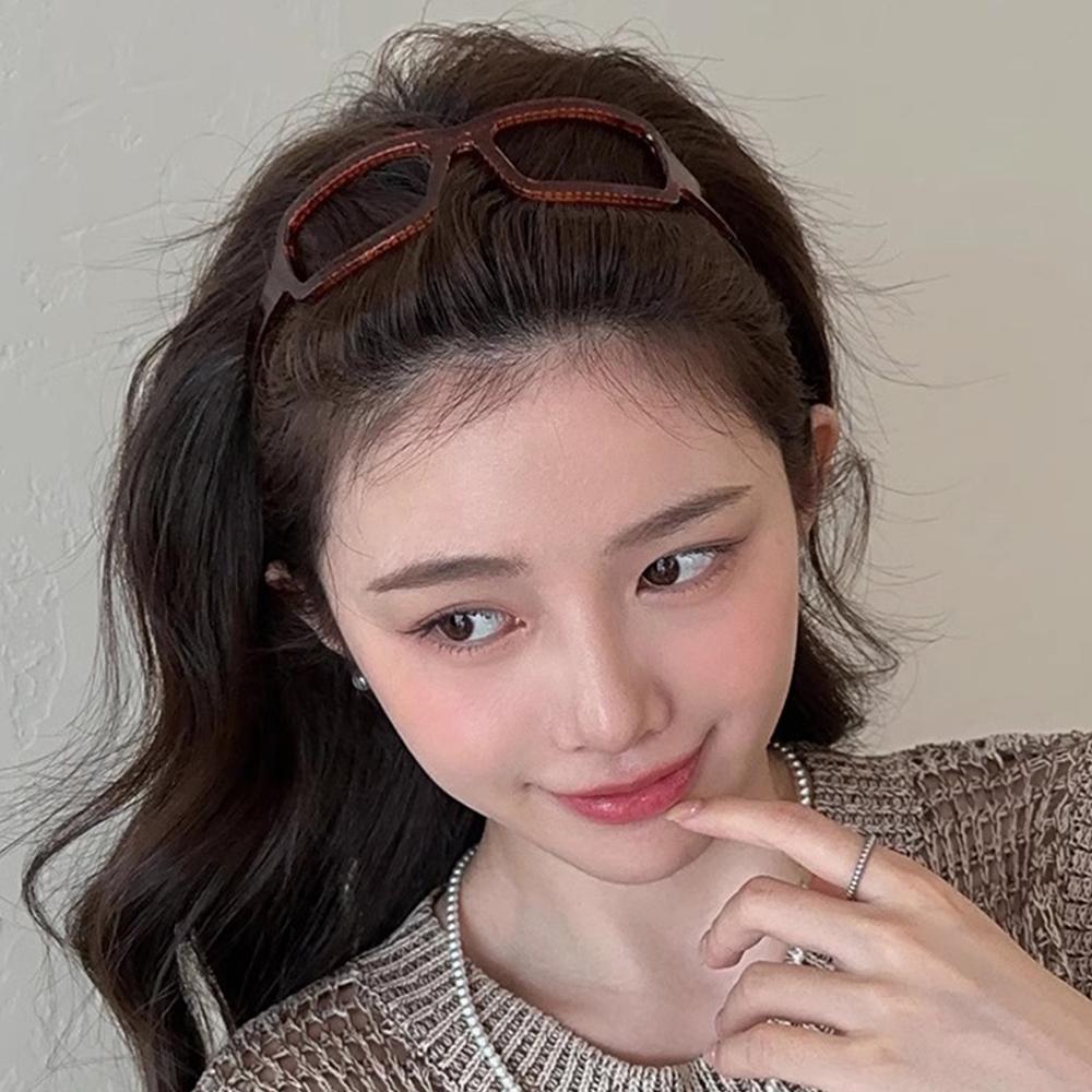 Sunglasses Frame Shape Hair Hoop Glasses Hairband For Women Girl Sweet Fixed Headband Hair Ornament Fashion Hair Accessories