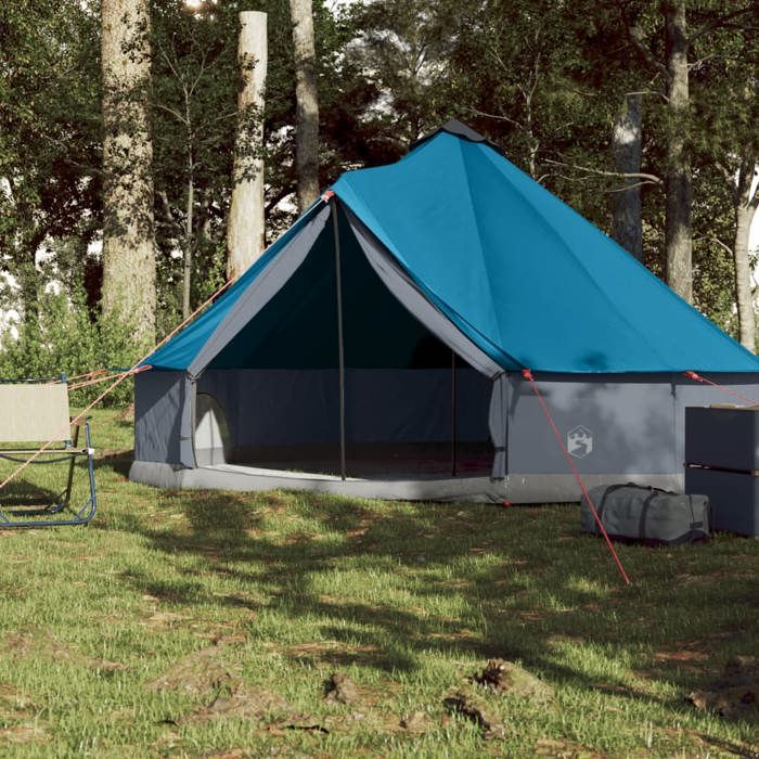 VidaXL Tente familiale tipi 6 personnes bleu imperméable, tente, tente de jardin, abri extérieur, tente de camping, abri de 94586