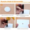 Grommet Tool Kit 8mm 10mm 12mm Hand Press Multi-Size Eyelet Pliers Kit with 900 Grommet Supplies & Hollow Hole Punch Tool Handheld Eyelet Setter