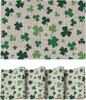 Shamrock St. Patrick's Day Vinyl Placemats Set of 4, 12x18 Inch Spring Washable Heat Resistant Plastic Place Mats for Party Dining Table Decor