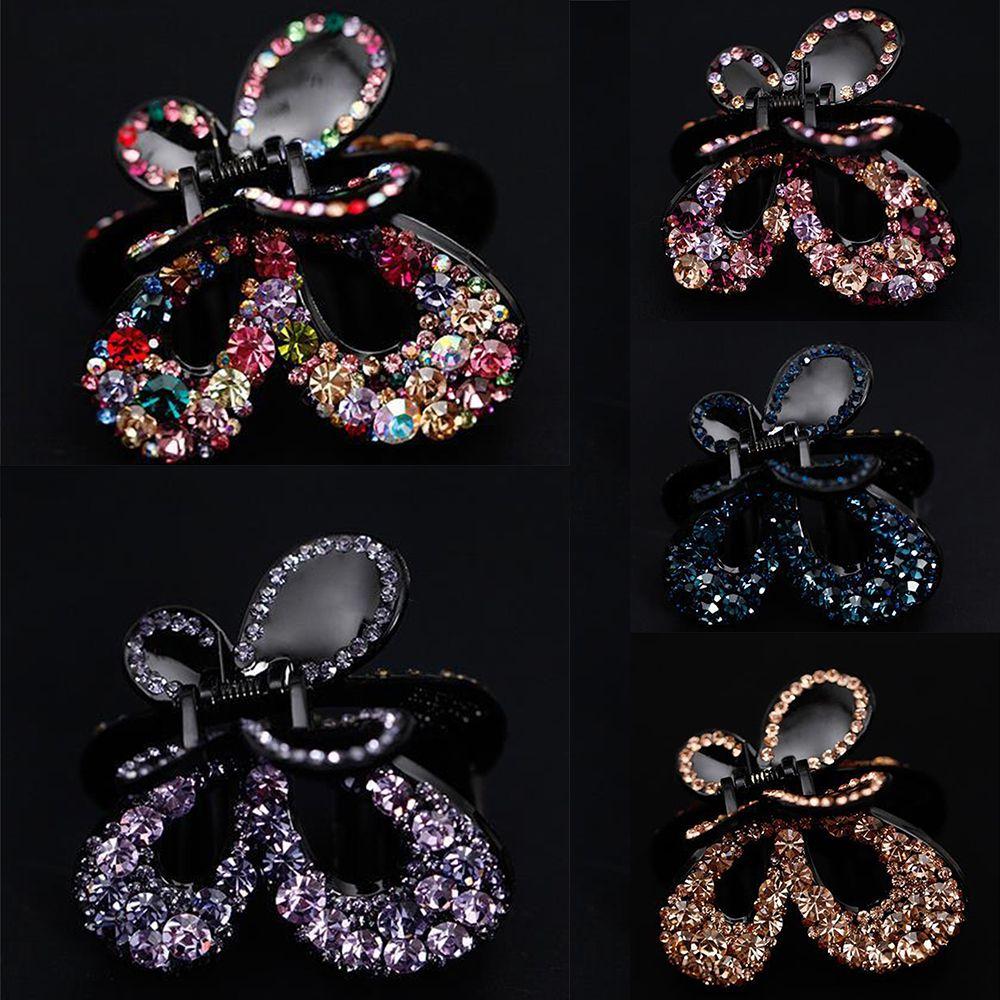 Heandband Crab Accessories Rhinestone Bow Butterfly Hairpin Hair Clips Crystal Hair Claw Vintage