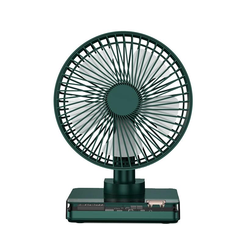 

Ventilador de escritorio portátil recargable USB silencioso para oficina con rotación automática