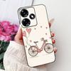 For Infinix Hot 30 Play 30i Hot30 4G Elegant Floral Cat Phone Case For Infinix Hot 30 30Play Hot30i Black Silicone Soft Cases