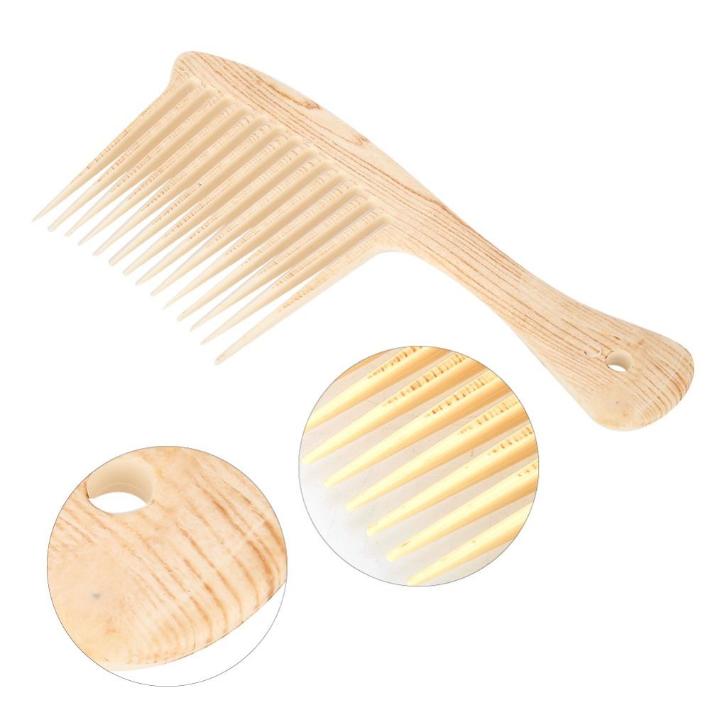 Plastic Material Wide Tooth Comb Ergonomic Handle Large Comb Hairstyle Comb  For Styling