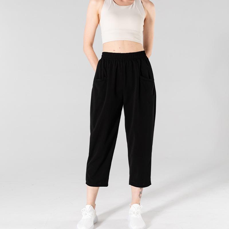Women S Plus Size Straight Leg Thin 3 4 Length Casual Pants