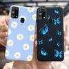 Silikonový kryt Pro Samsung M31 M 31 Obal Čerstvá květina Pírko Nárazuvzdorný kryt telefonu Pro Samsung Galaxy M31s M31 s M315 M317 Etui