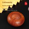Red Sandalwood Handcrafted Health Ball Massager - Elderly Gift, Large Rosewood Flying Saucer Design