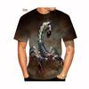 Letní móda Štír 3D potisk Unisex Cool tričko Vtipné Štír potisk Krátký rukáv Velikost