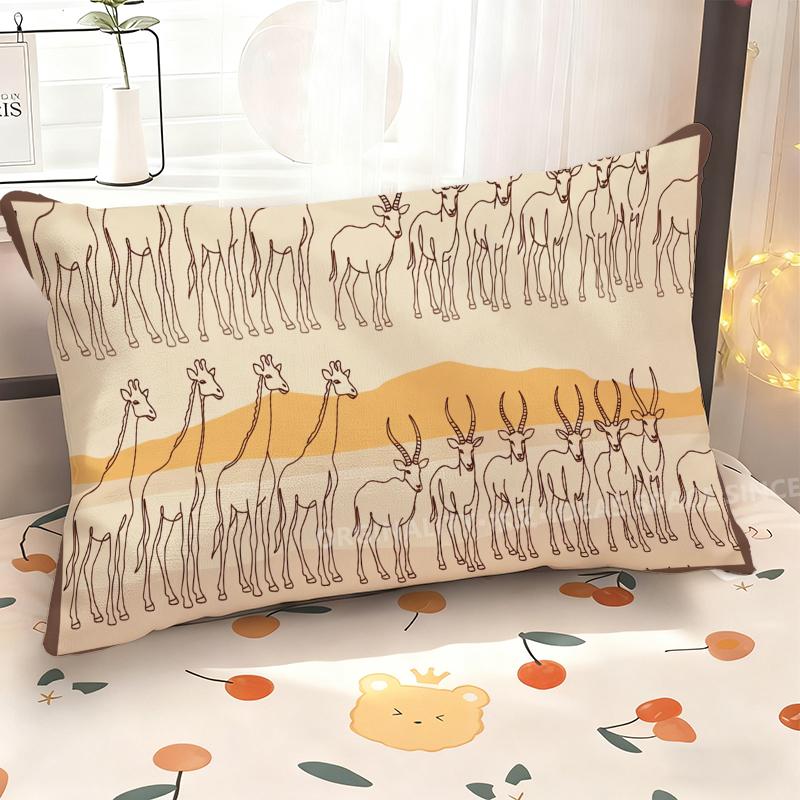 Kissenbezug mit Afrikanischem Tiermuster Geeignet für Sofa Schlafzimmer Auto Kissenbezug Kissen Rechteckiges Rückenkissen
