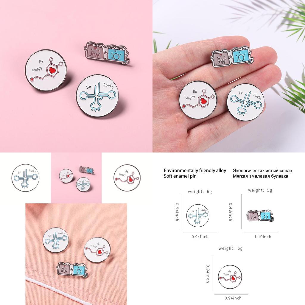 Elegante Legierung Omg Englische Anstecknadeln für Paare Geometrisches Design Universelle Brosche Mode